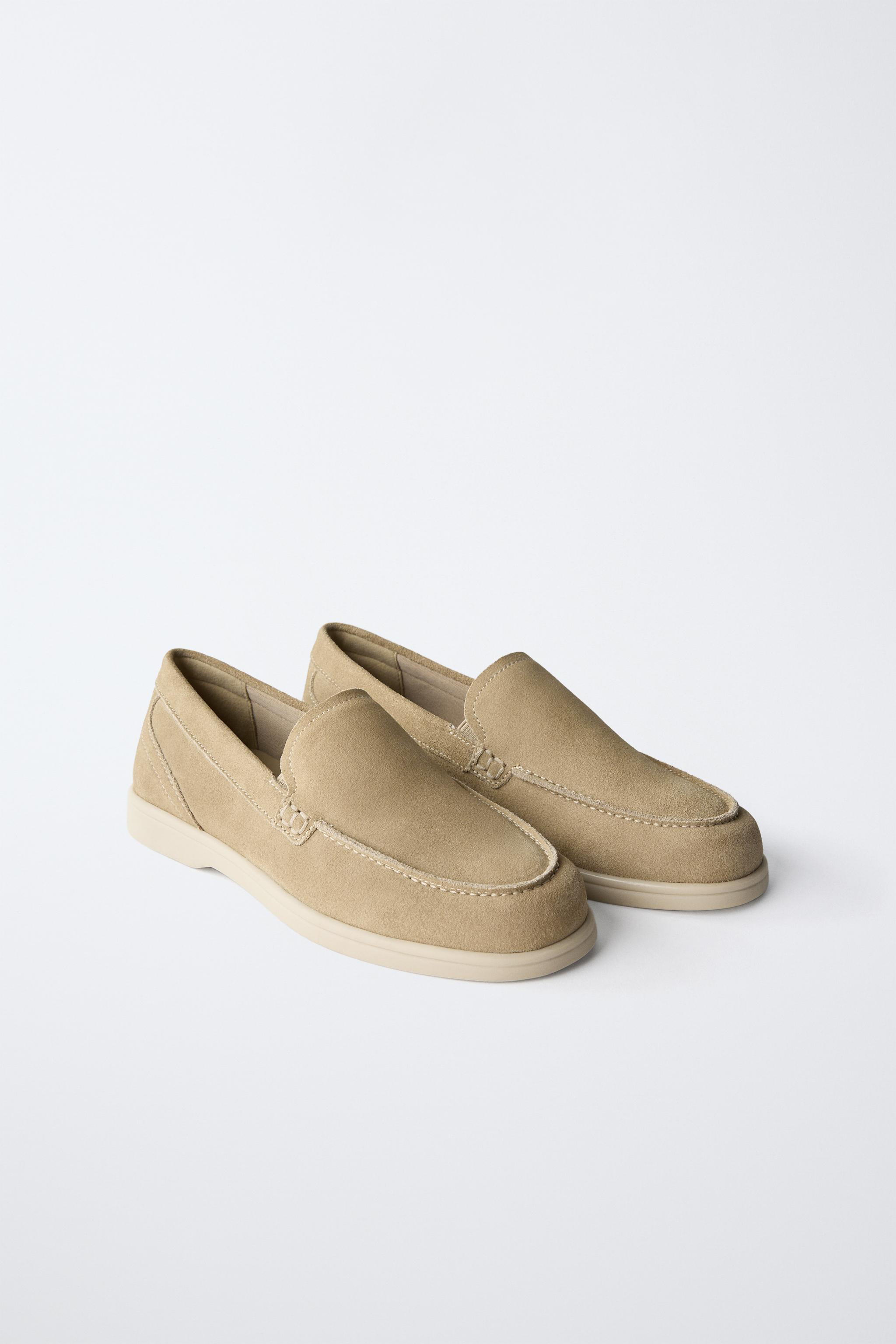 SPLIT LEATHER DECK SHOES | Zara US