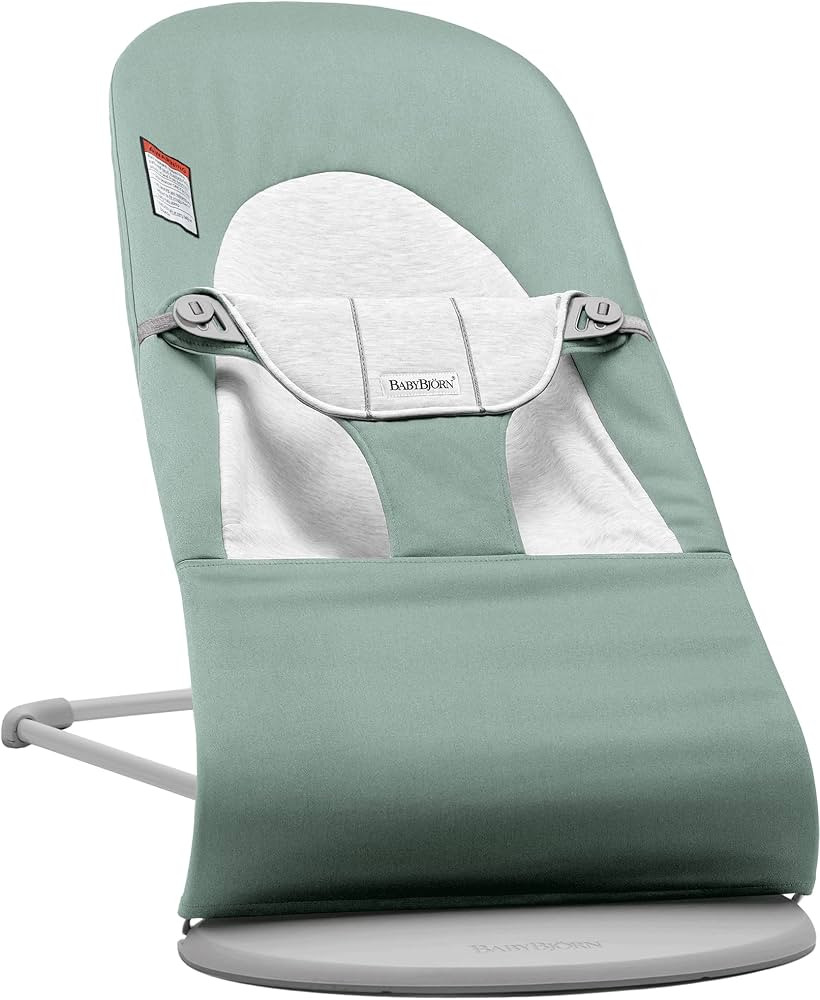 BabyBjörn Bouncer Balance Soft, Cotton/Jersey, Green/Grey | Amazon (US)