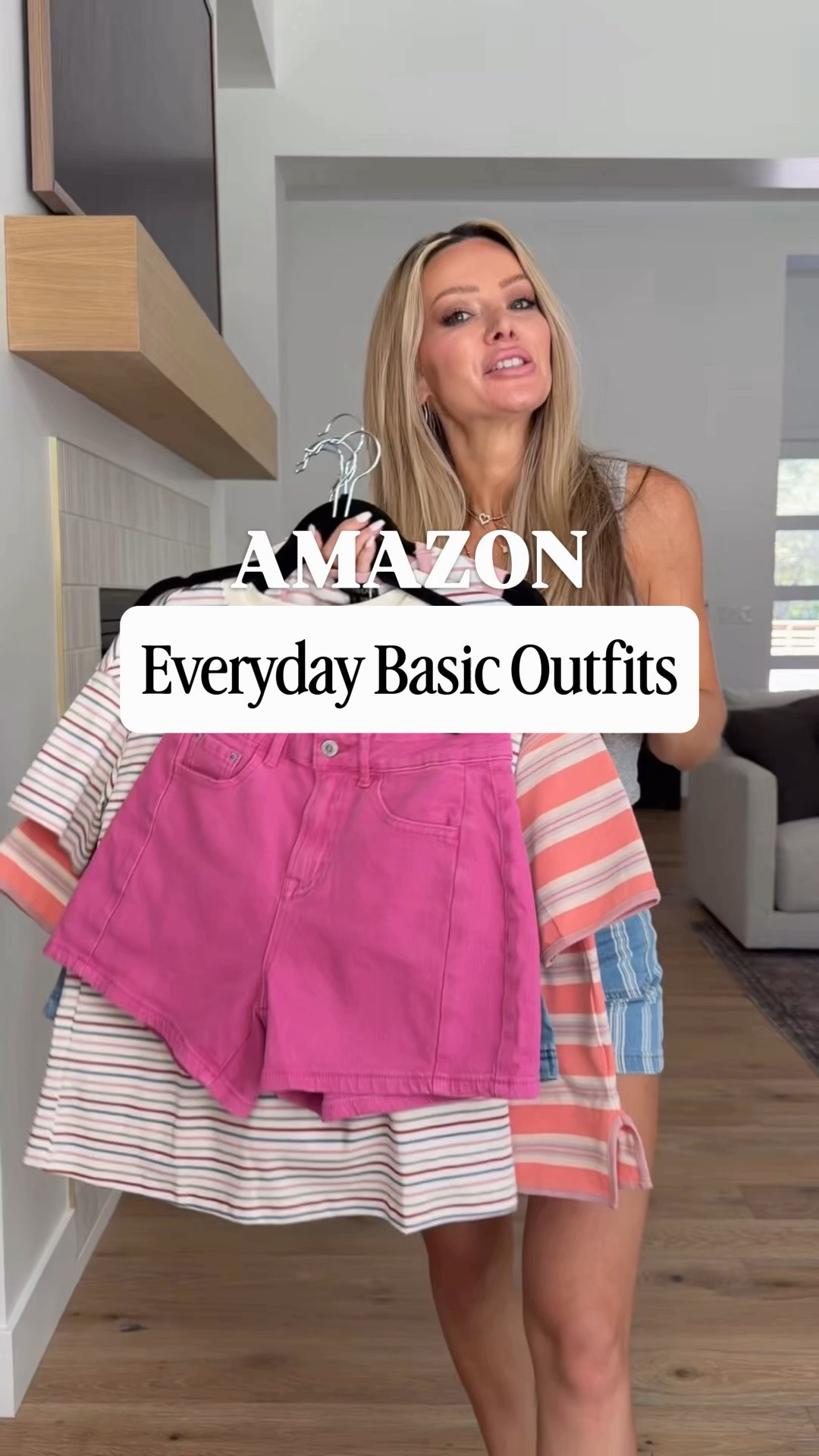 These are the Amazon basics I wear on repeat and never regret buying ✨❤️
Comment AMAZON and I’ll send you all the details 

You don’t need a closet full of clothes to get dressed every morning. You just need a few easy pieces that mix, match, and somehow make you look put together in five minutes.

✨ A fitted tank + striped shorts for everyday errands
💕 A striped tee + pink shorts that instantly makes an outfit feel fun
🤍 A striped tank + chambray shorts that looks effortless every single time
🩷 An oversized striped tee + denim shorts for the ultimate throw-on-and-go look

These are the kinds of Amazon fashion finds I actually wear on repeat because they’re comfortable, affordable, and so easy to style with sandals, sneakers, or a cute crossbody.

If you’re building a summer capsule wardrobe or looking for cute casual outfits for women, save this one for later!

Comment BASICS and I’ll send you all the links!

#amazonfashion #amazonfinds #amazonoutfits #amazonstyle #summeroutfits