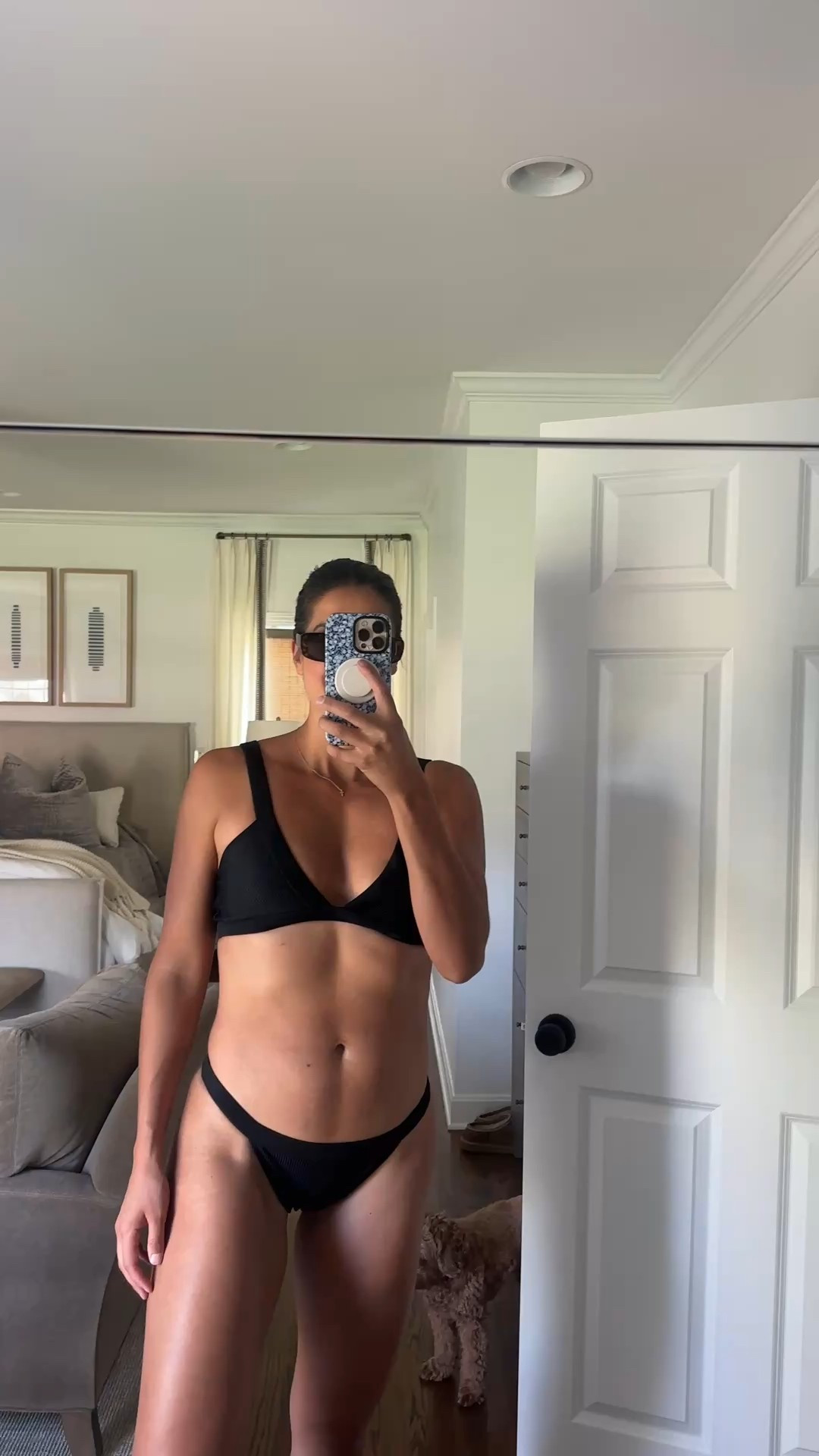 Black bikini, swimsuit, beach bikini, sunglasses - medium in both

#LTKTravel #LTKSeasonal