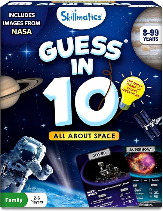 Skillmatics Guess in 10 NASA Space, Perfect for Boys, Girls, Kids & Families Who Love Card Games,... | Amazon (US)