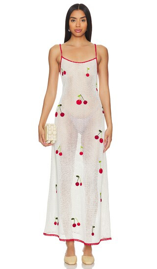 Treasure Cherry Maxi Dress in White | Revolve Clothing (Global)