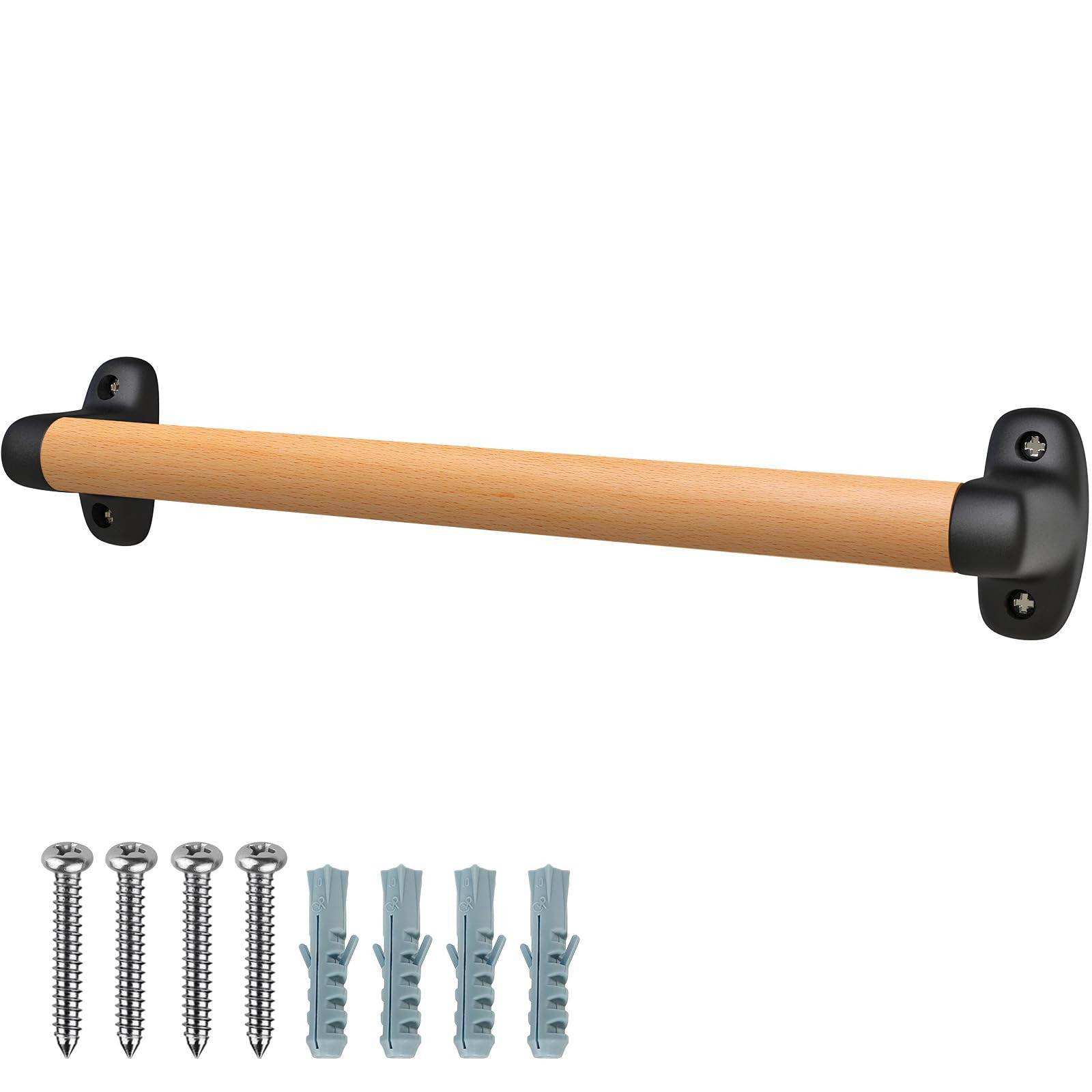 SELEWARE 24 inch Wood Handle Playground Safety Handle Wood Grab Bar Grip Handle Handrail Solid Be... | Amazon (US)