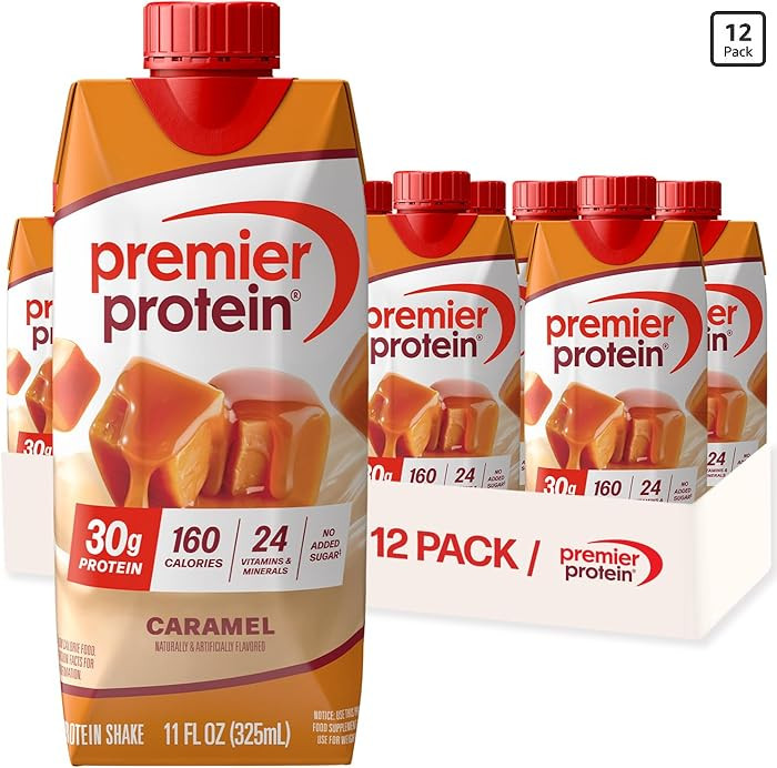 Premier Protein Shake, Caramel, 30g Protein, No Added Sugar, 24 Vitamins & Minerals to Support Im... | Amazon (US)