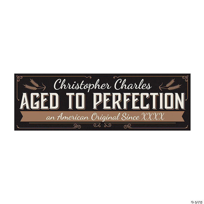 Personalized Aged to Perfection Birthday Banners | Oriental Trading Company