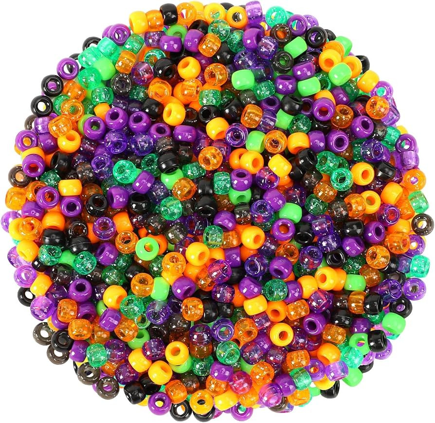 UPINS 1200Pcs Halloween Pony Beads Bulk for Jewelry Making Bracelets | Amazon (US)