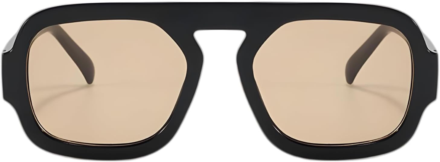 ADE WU Trendy Square Aviator Sunglasses for Women Men | Amazon (US)