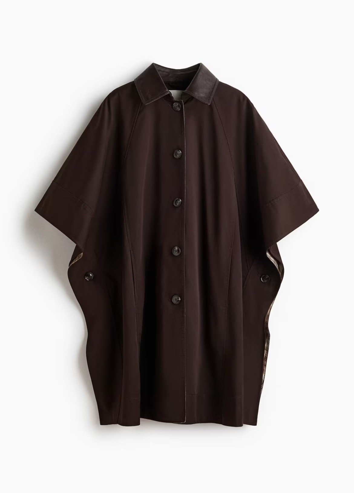 Chocolate brown cape coat 

#LTKSeasonal