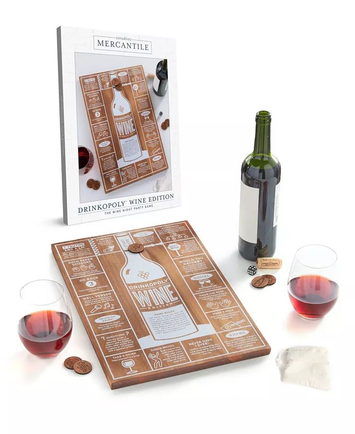 Wood Drinkopoly Board Wine Edition | Macy's