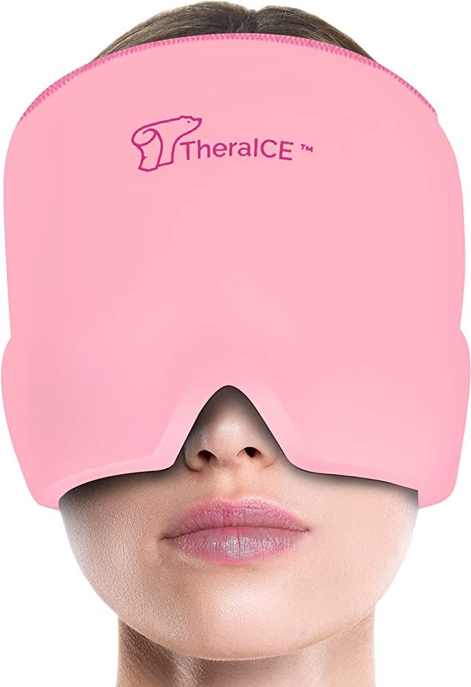 TheraICE  Form Fitting Head Gel Ice Cap, Cold Therapy  Ice Head Wrap Ice Pack Mask, Cold Cap | Amazon (US)