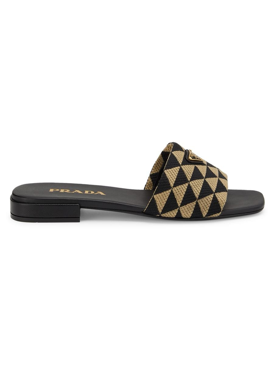 Prada Jacquard Logo Slides | Saks Fifth Avenue