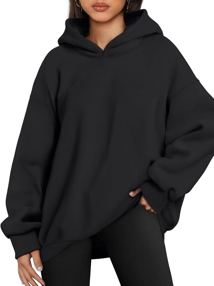 AUTOMET Womens Oversized Hoodies Fleece Sweatshirts Hooded Pullover 2024 Fashion Fall Clothes Tre... | Amazon (US)
