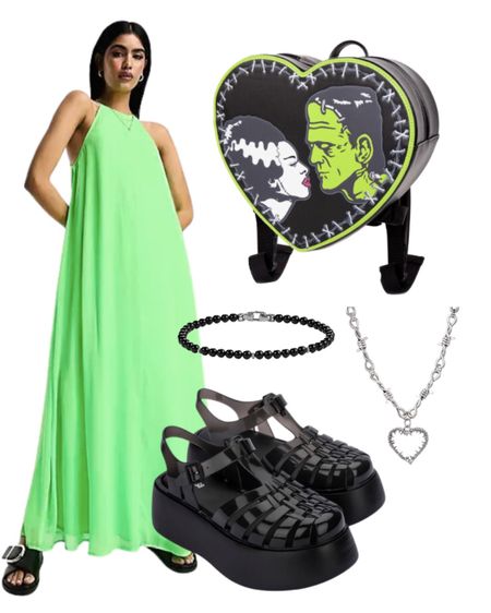 I’m so ready for Halloween Horror Nights! Universal Studios is the best! I can’t wait for all the mazes and the food! #halloween #halloweenoutfit #horrornights #halloweenhorrornights #jellysandals #greendress #frankenstein #universalstudios #universalstudiosoutfits #halloweenhorrornightsoutfits 