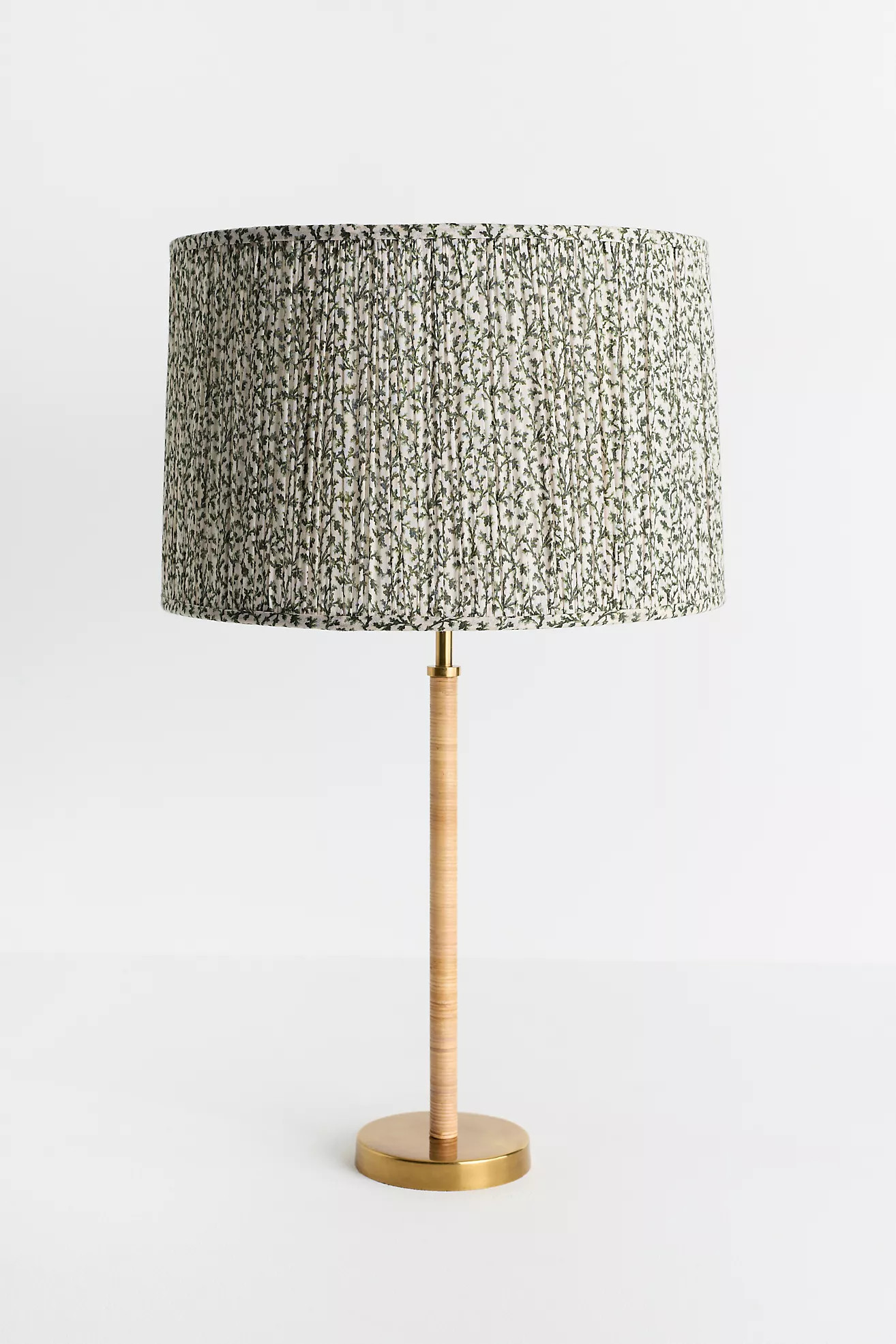Ruched Printed Fabric Drum Lamp Shade | Anthropologie (US)