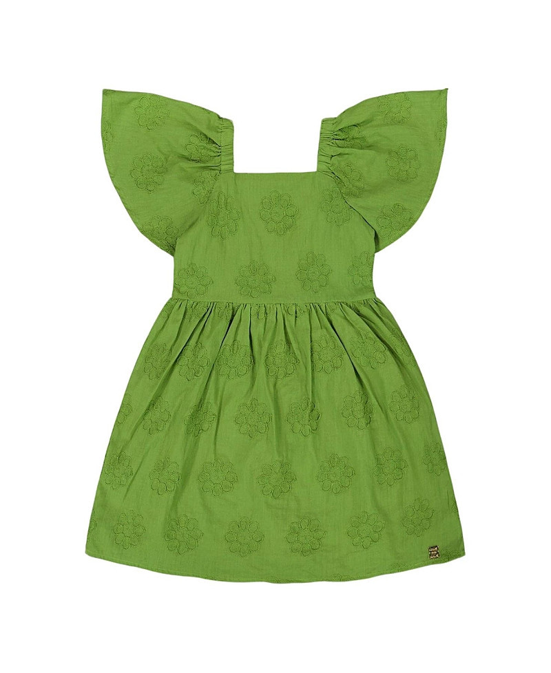 Deux par Deux Girls' Frill Sleeve Dress with Embroidery - Big Kid | Bloomingdale's (US)