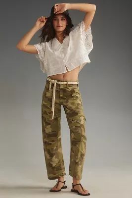 The Millie Low-Slung Barrel Pants by Pilcro: Printed Edition | Anthropologie (US)