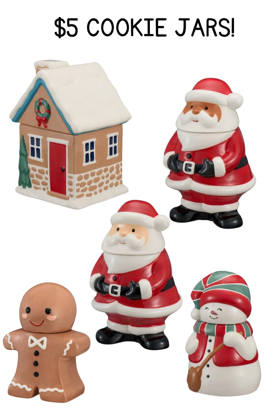 $5.00 cookie jars!  Available for shipping and pickup. 

#LTKHome #LTKSeasonal #LTKHoliday