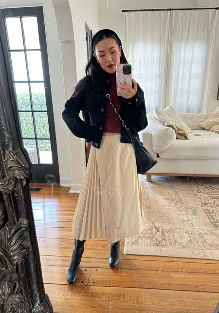So here for the midi skirts + boots trend🍂🍁👢 

I was always told that short girls shouldn’t wear midi skirts but it’s all about proportion. Keep it cropped up top for longer skirts and wear whatever makes you feel good! (P.S. this jacket is an insane sale price for being 100% wool and matches EVERYTHING. I’m obsessed and have worn it daily since it came in the mail! I’m wearing an XXS.)

#LTKstyletip #LTKsalealert #LTKCyberWeek