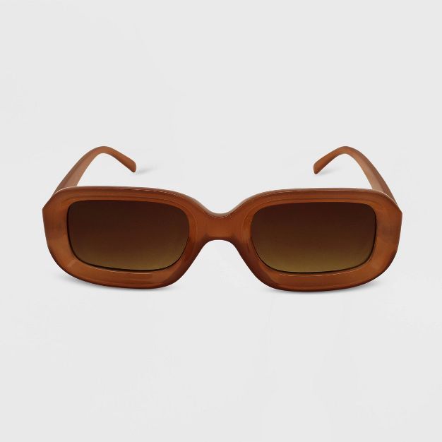 Women's Rectangle Sunglasses - Wild Fable™ Brown | Target