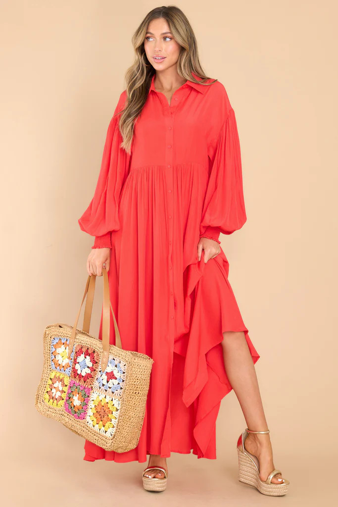 Run Towards Love Red Maxi Dress | Red Dress 