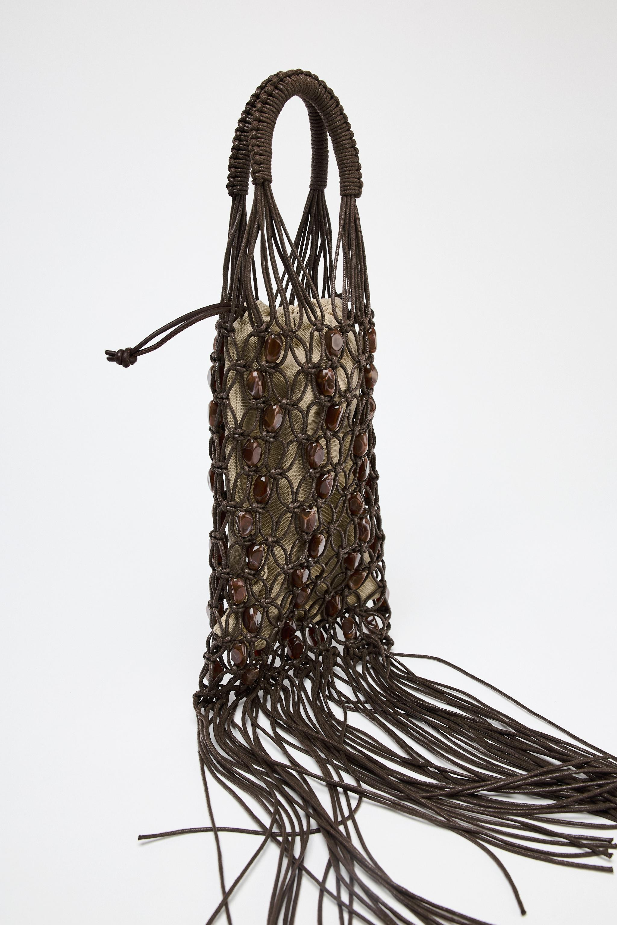 BEADED BUCKET BAG | Zara US