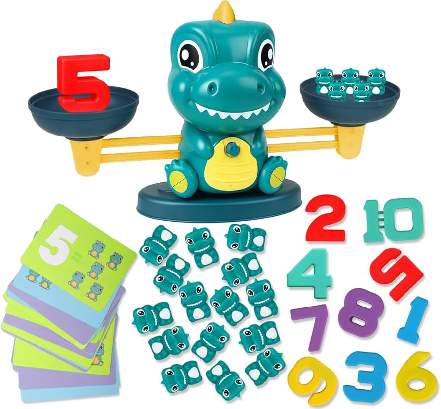 Dinosaur Math Balance Toys, Montessori Toys for 3 Years Old Kids, Toddler Educational Toys for 4 ... | Amazon (US)