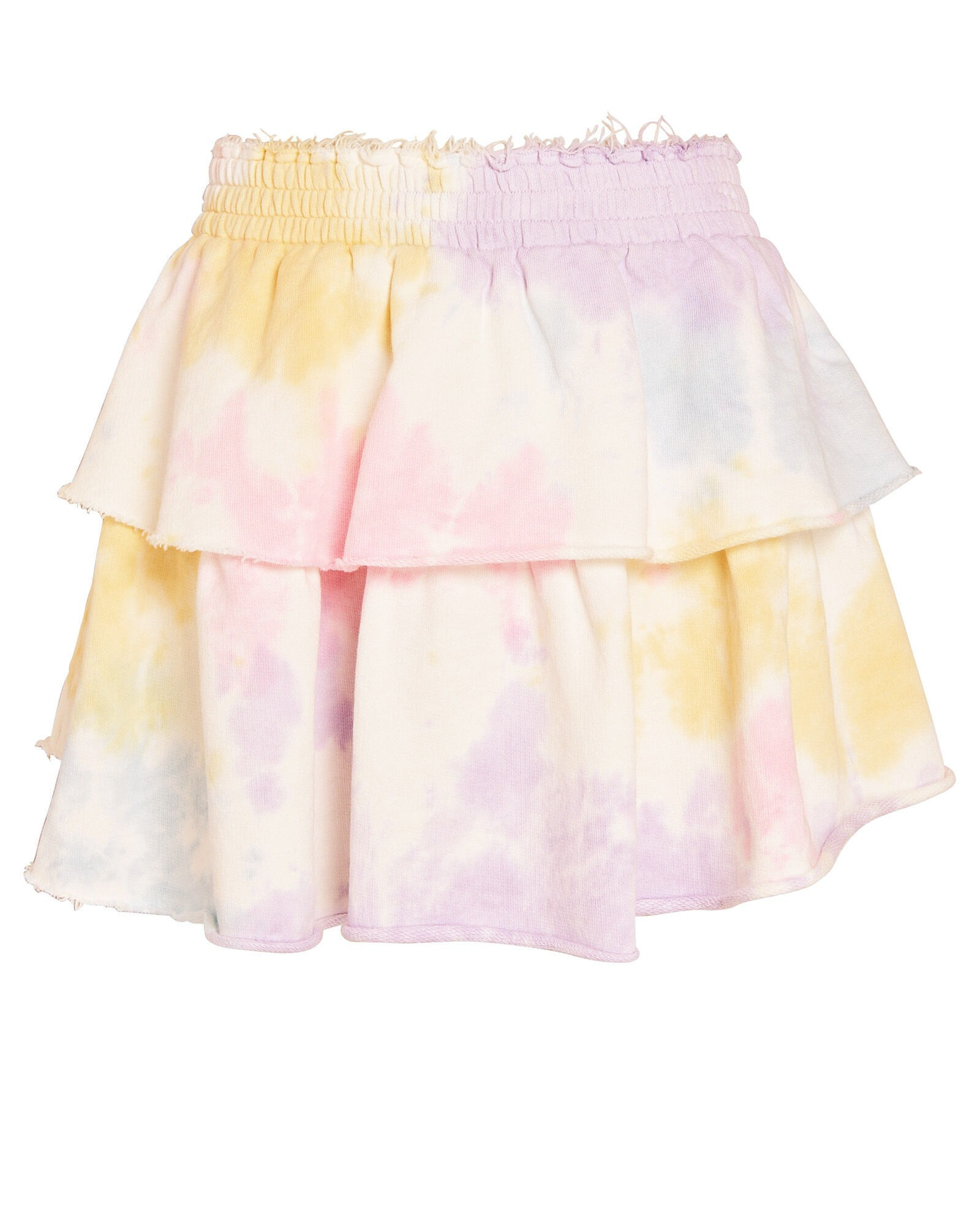 Ruffled Tie-Dye Terry Skirt | INTERMIX