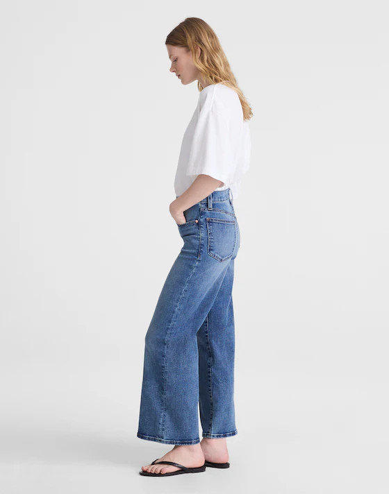 The Wide-Leg Crop Jean in Super Stretch Denim | Madewell