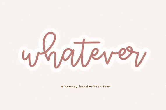 Whatever Font  Handwritten Script Font Cricut Fonts Modern | Etsy | Etsy (US)