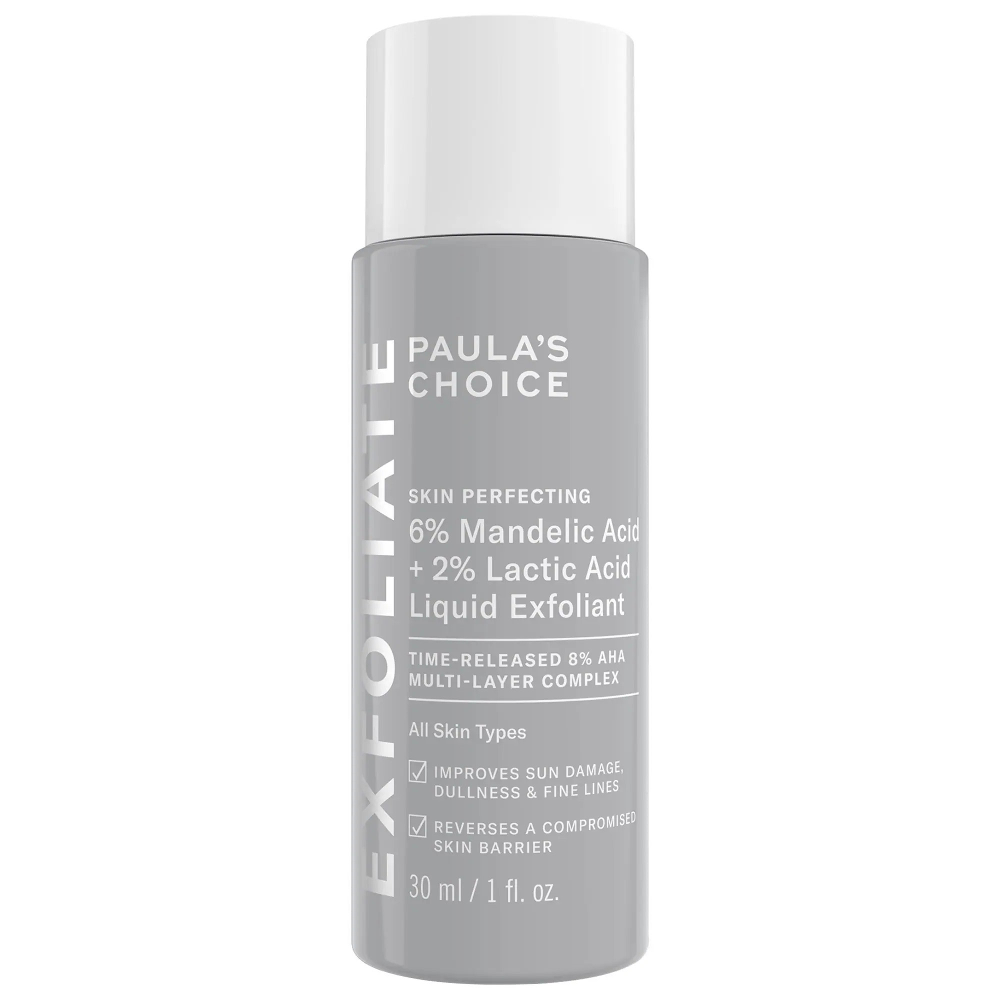 Paula's Choice Mini Skin Perfecting 6% Mandelic Acid + 2% Lactic Acid Liquid Exfoliant 1 oz / 30 ml | Sephora (US)