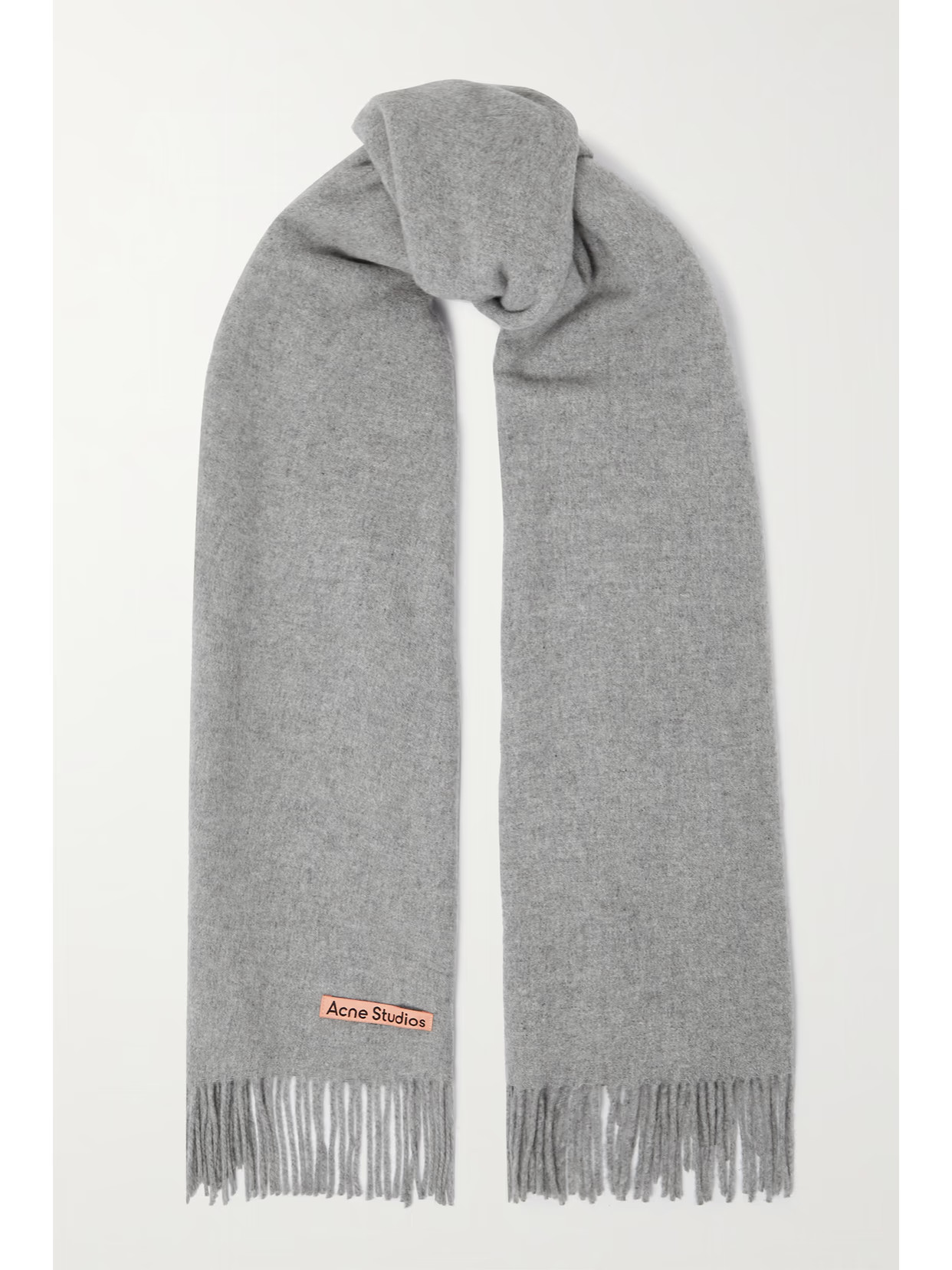 Acne Studios - Canada Fringed Wool Scarf - Gray | NET-A-PORTER (US)
