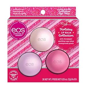 eos Limited Edition Holiday Lip Balm Trio- Pink Champagne, Sparking Sugar Plum, Pomegranate Punch... | Amazon (US)