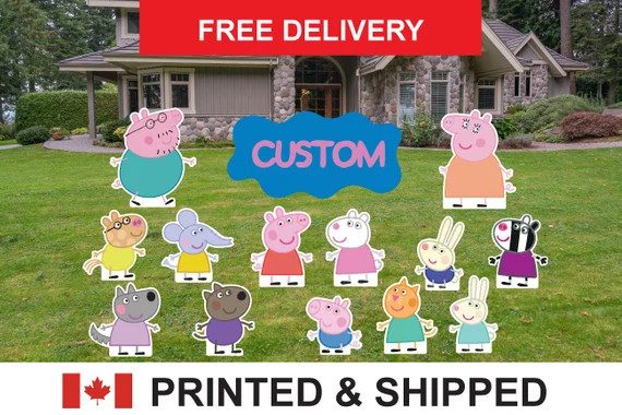 Peppa Pig Sign Package / Party Event Outdoor Lawn Decorations - Etsy | Etsy (US)