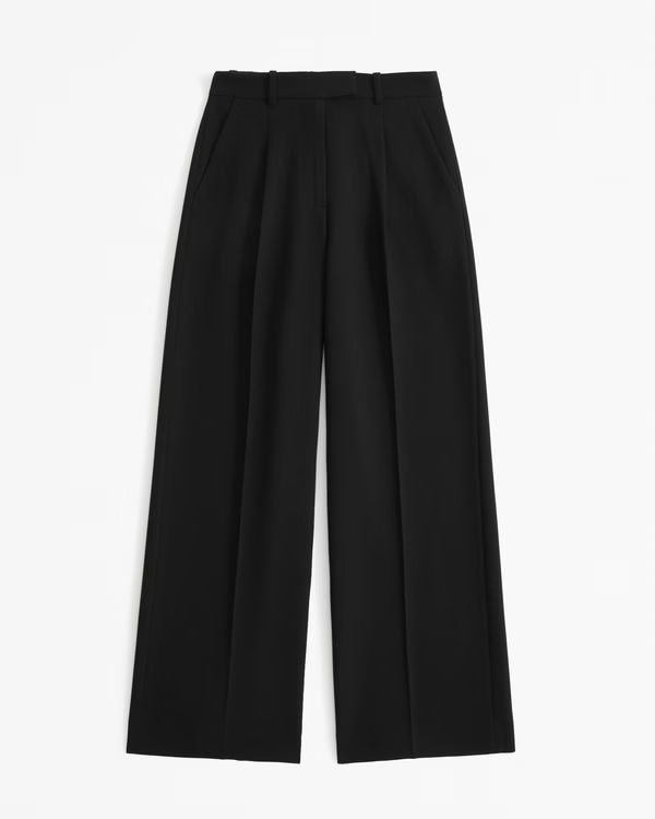 Women's A&F Harper Tailored Ultra-Wide Leg Pant | Women's Bottoms | Abercrombie.com | Abercrombie & Fitch (US)