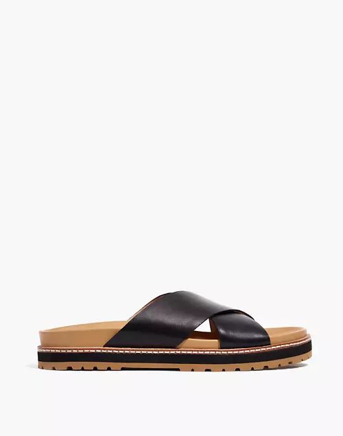 The Dayna Lugsole Slide Sandal in Leather | Madewell