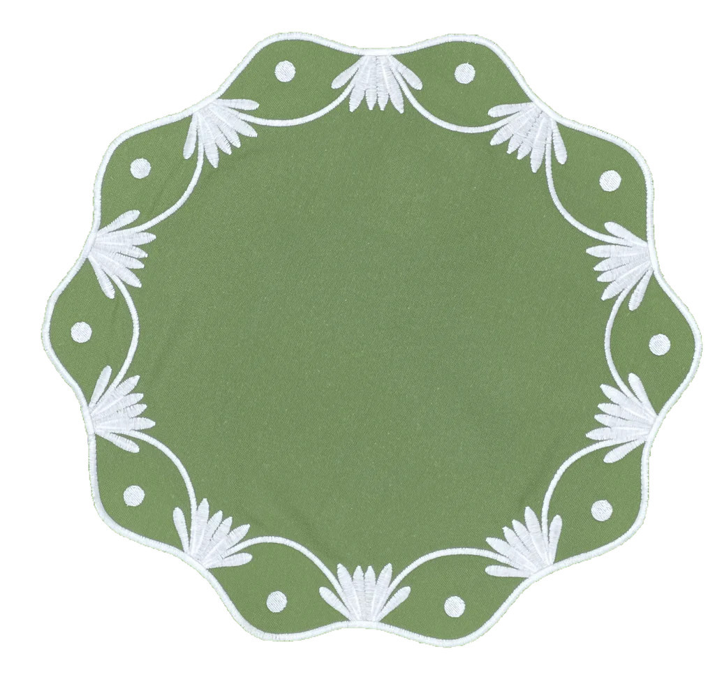 Lilly Green Placemat, Set of 4 | Over The Moon