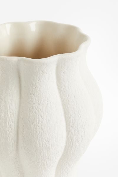 Large Stoneware Vase - White - Home All | H&M US | H&M (US + CA)
