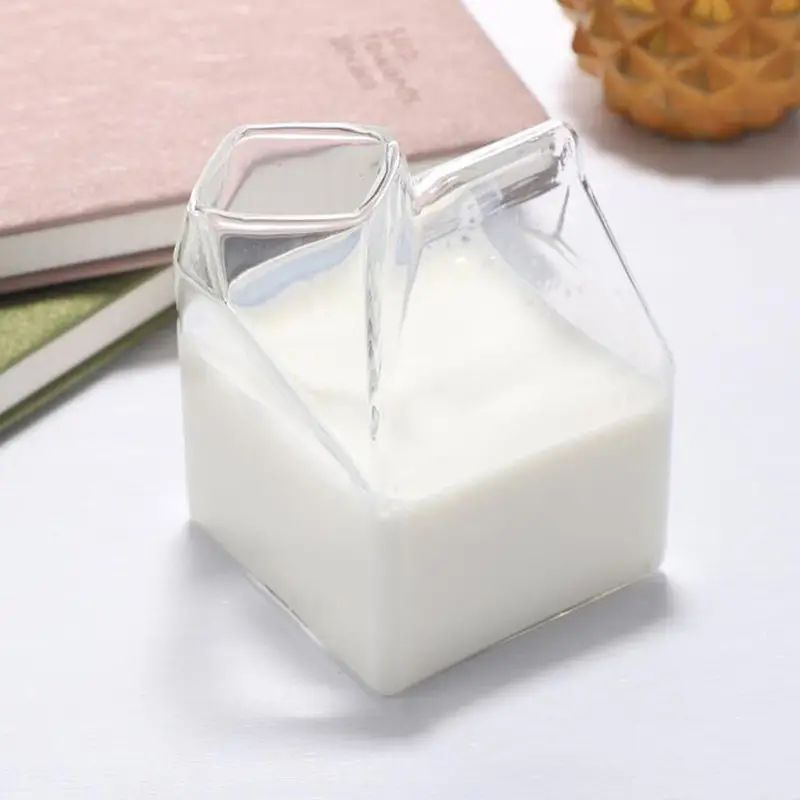 Kawaii Glass Milk Carton Half Pint Mini Creamer Jug Pitcher - Temu | Temu Affiliate Program