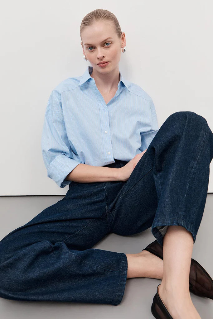 ARCHER BLUE COTTON STRIPE SHIRT | DISSH