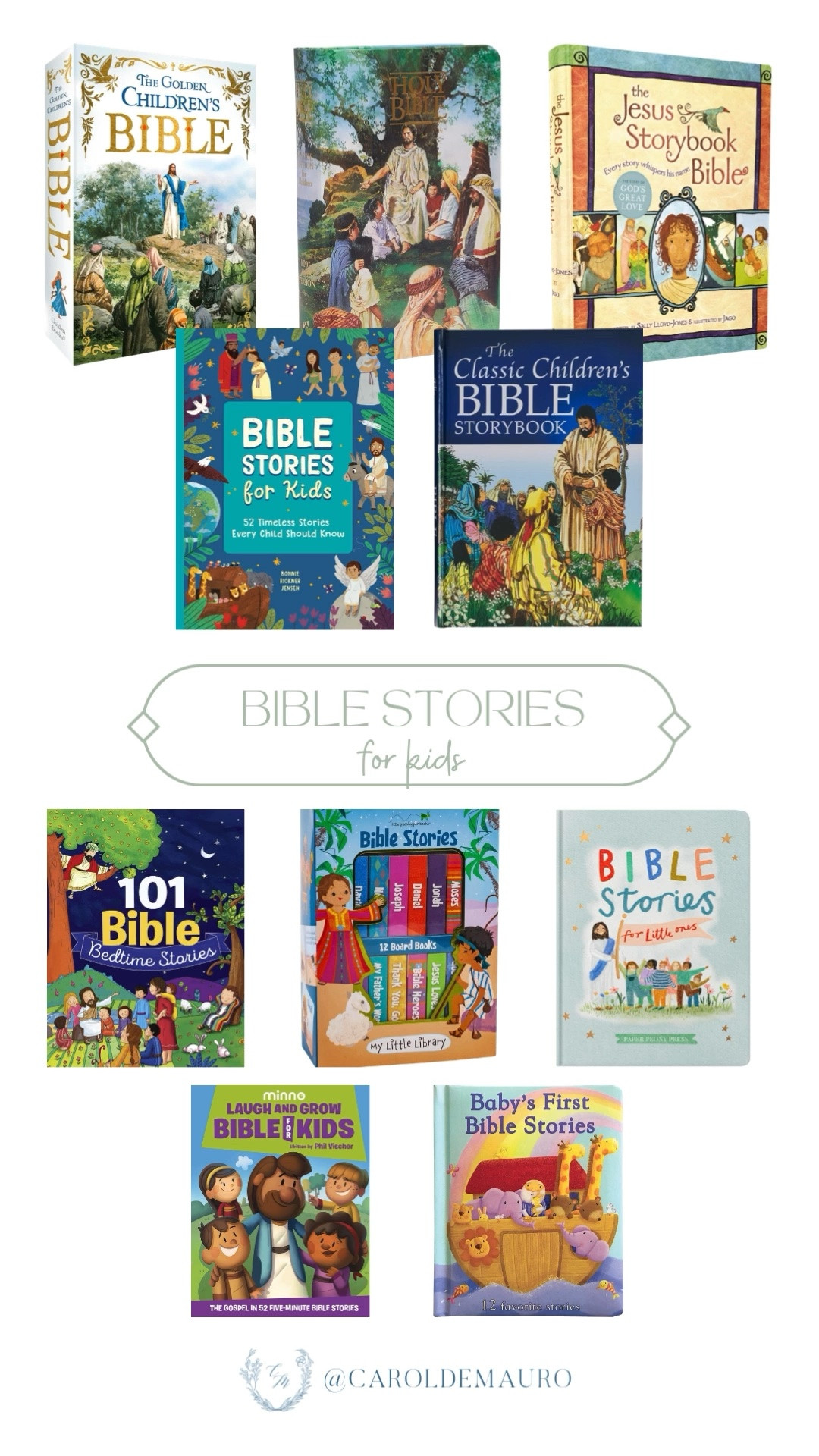 Filling your little one's bookshelf with Bible stories is one of the most meaningful things you can do and these books make it so easy and so beautiful.

christian kids, kids bible books, christian parenting, kids books, bible for kids, educational toys, mom approved books