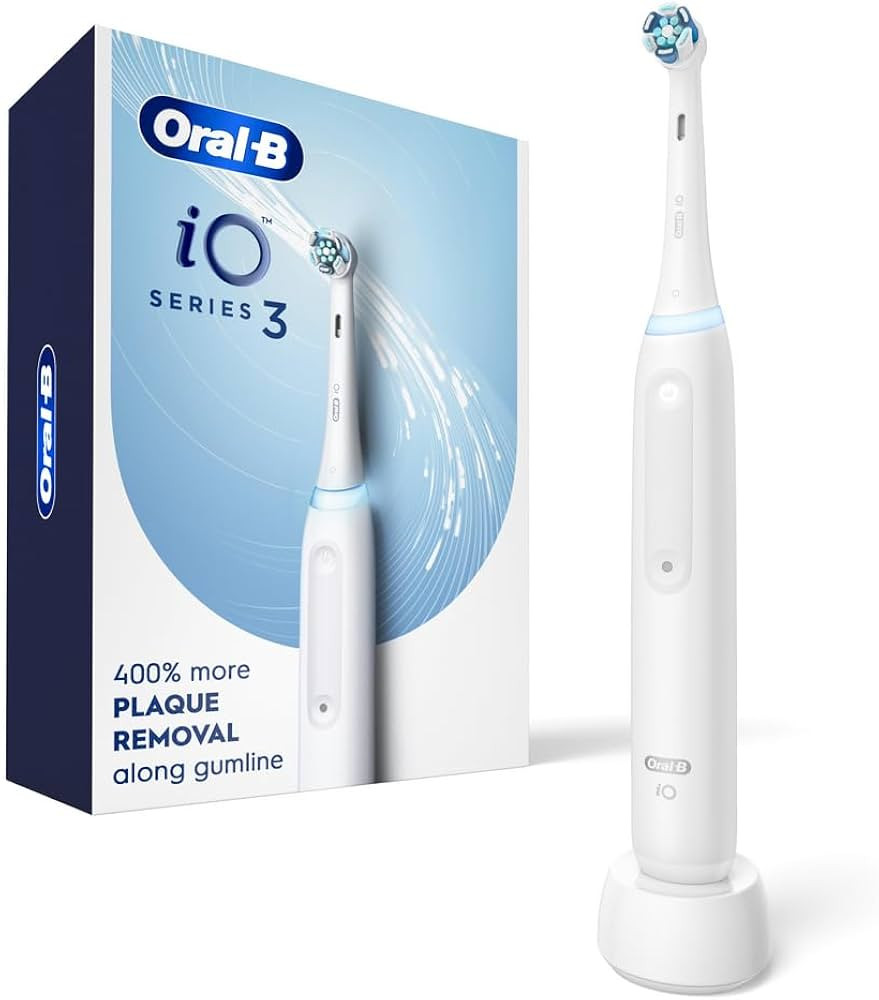 Oral-B iO Series 3 Electric Toothbrush with (1) Brush Head, Rechargeable, White | Amazon (US)