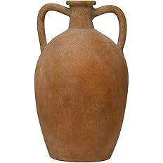 Creative Co-Op Terra-Cotta Handles Urn, 7" L x 7" W x 10" H, Terracotta | Amazon (US)