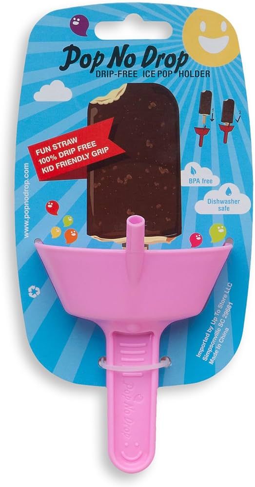THE ORIGINAL Pop No Drop Popsicle Holder - Mess-Free Frozen Treats Holder with Straw - Drip Free,... | Amazon (US)