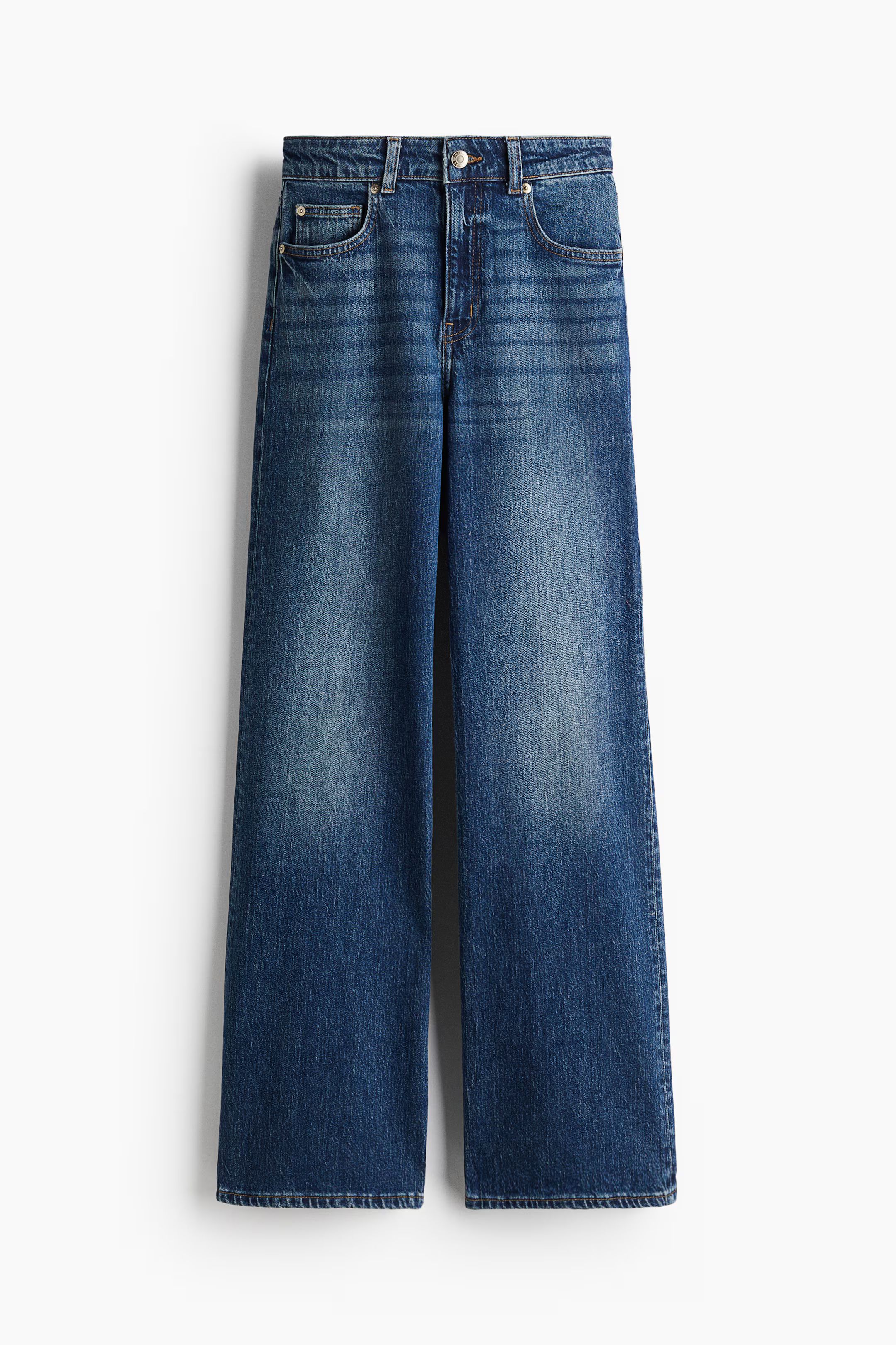 Wide High Jeans - High waist - Long - Light denim blue - Ladies | H&M US | H&M (US + CA)