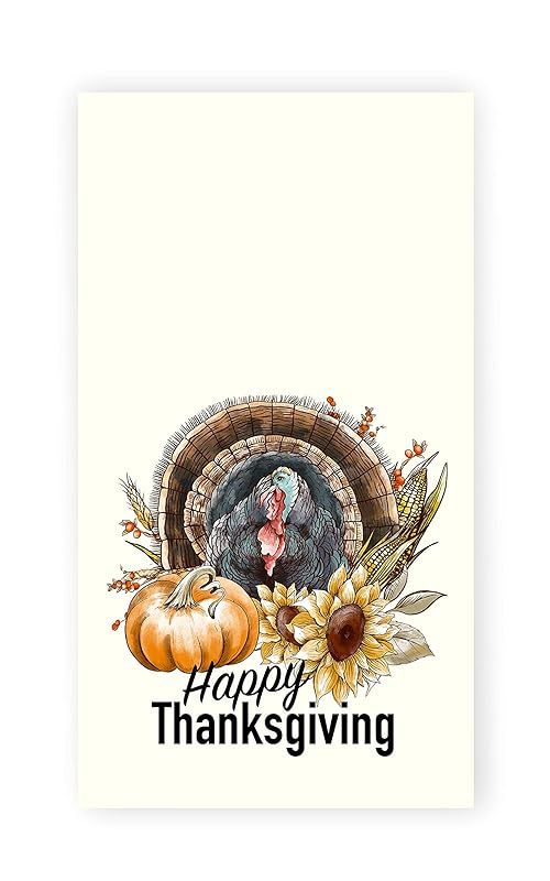 Happy Thanksgiving Turkey Kitchen Towel, Bath Hand Towel, Hostess Gift, Tea Towel, Dish Towel, Ha... | Amazon (US)