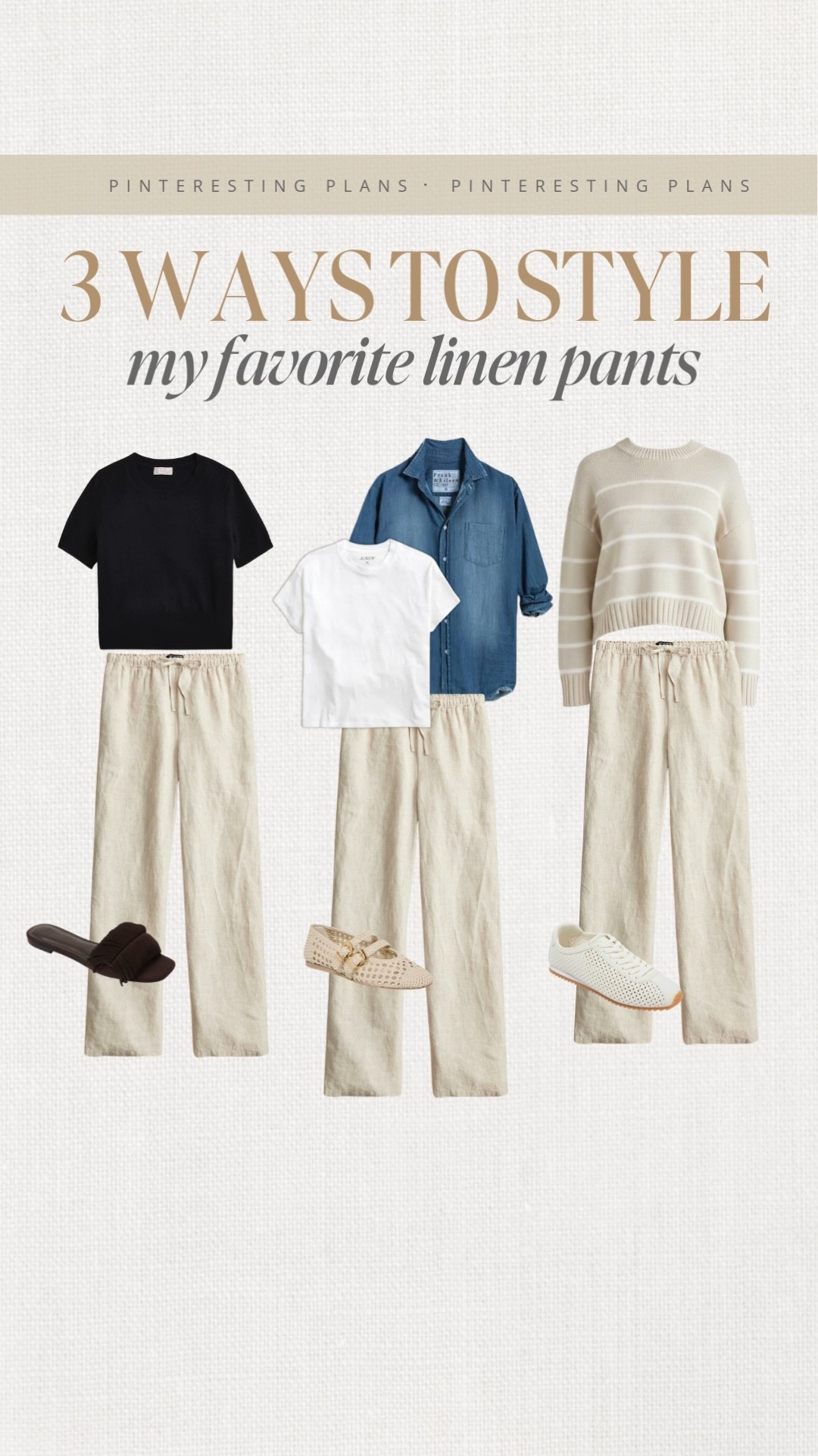 Three ways to style my favorite linen pants  🙌🏻🙌🏻

#LTKFindsUnder100 #LTKootd #LTKSeasonal