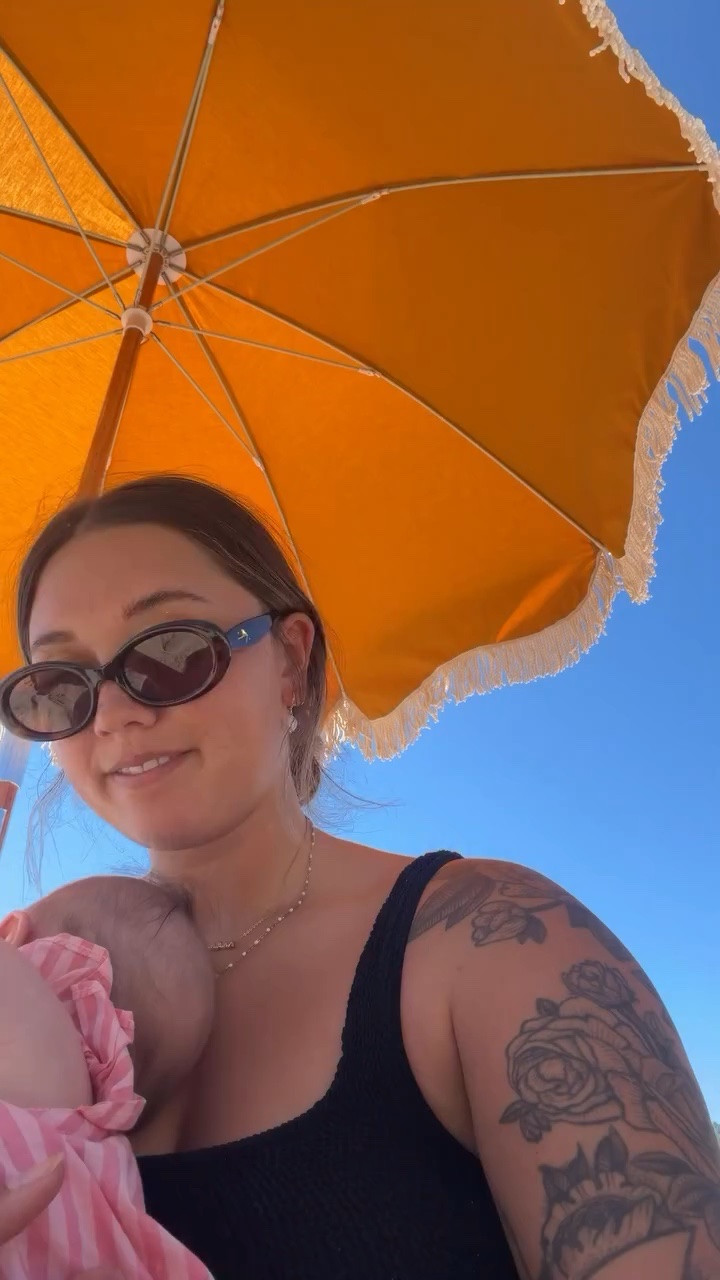We’re at the beach 3-4 times a week so have our routine down 🐚🌊🌺💫

I try to keep it minimal when packing for the beach so it’s less for me to carry! That’s why I always have two bags! One that stays in the car and has extra diapers, extra wipes, change of clothes for each girl, and other little diaper bag essentials! The the second bag or basket gets taken down to the beach! This way I’m only carrying what we really need and nothing extra!
the beach wagon helps a ton though so I highly recommend getting one if you have littles!

Bathing suit: @you.swim 
Beach umbrella & wagon: @businessandpleasure_co 
Beach chairs @sunnylifeaustralia 
Towel: @ripcurl 
Girls bathing suits: @hm
