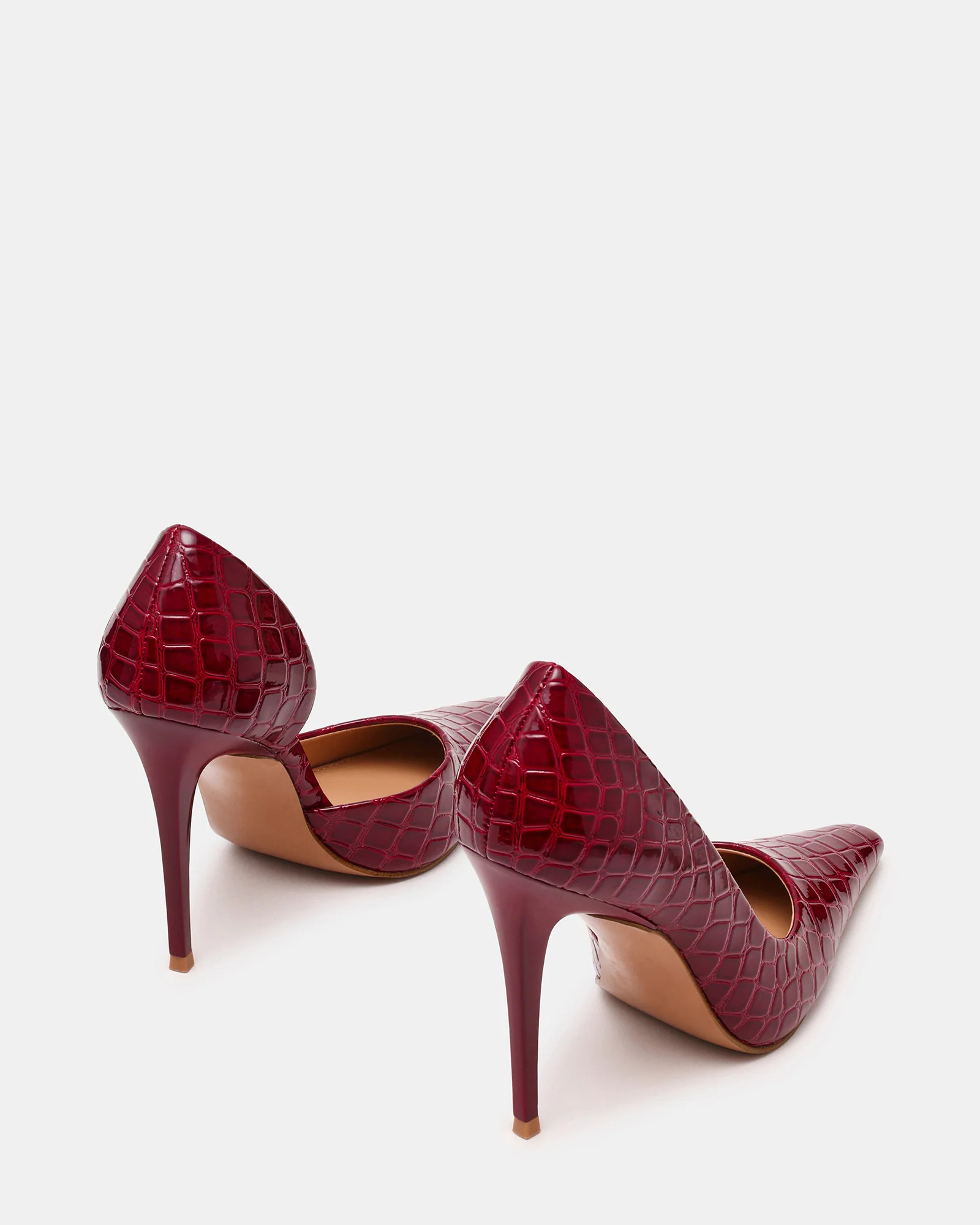 ELEGANT Red Crocodile Pointed-Toe Stiletto Pump Women's Heel | Steve Madden (US)