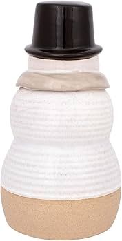 DEMDACO Snow Day Snowman White 12 x 6.5 Stoneware Table Top Christmas Cookie Jar | Amazon (US)