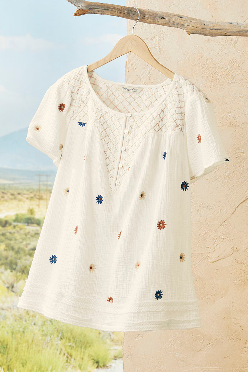 Marigold Gauze Top | Coldwater Creek